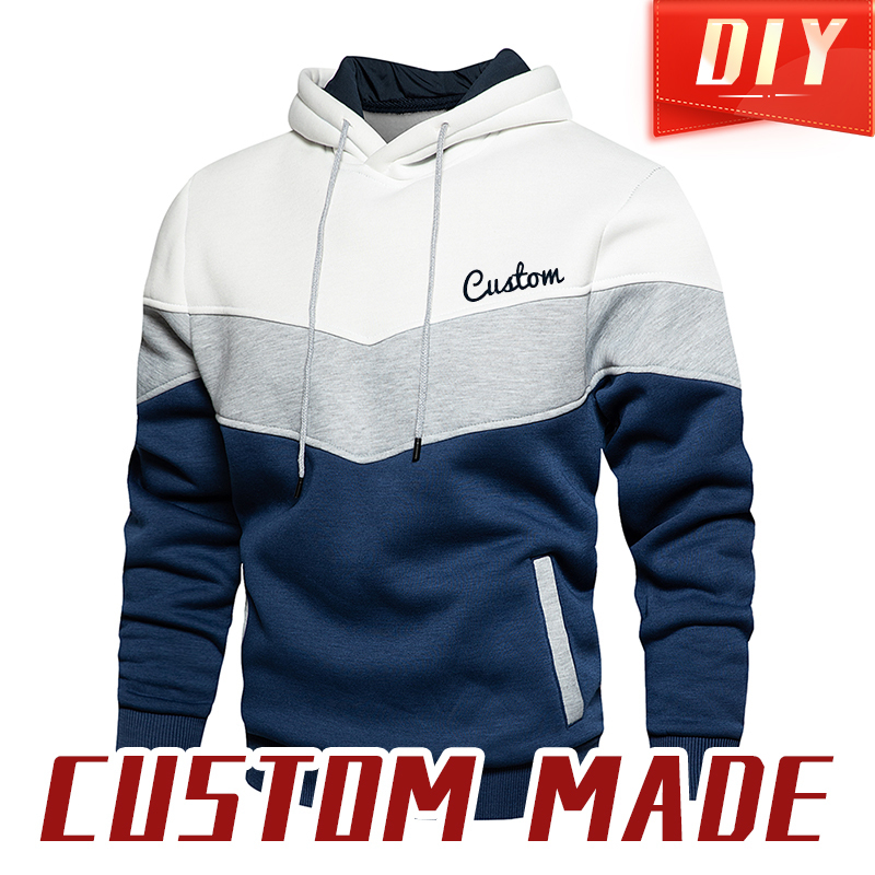 Men's Hoodies Sweatshirts Patchwork Hooded Sweatshirt Clothing Casual Loose Fleece Warm Streetwear Male Fashion Autumn Winter Outwear 220929