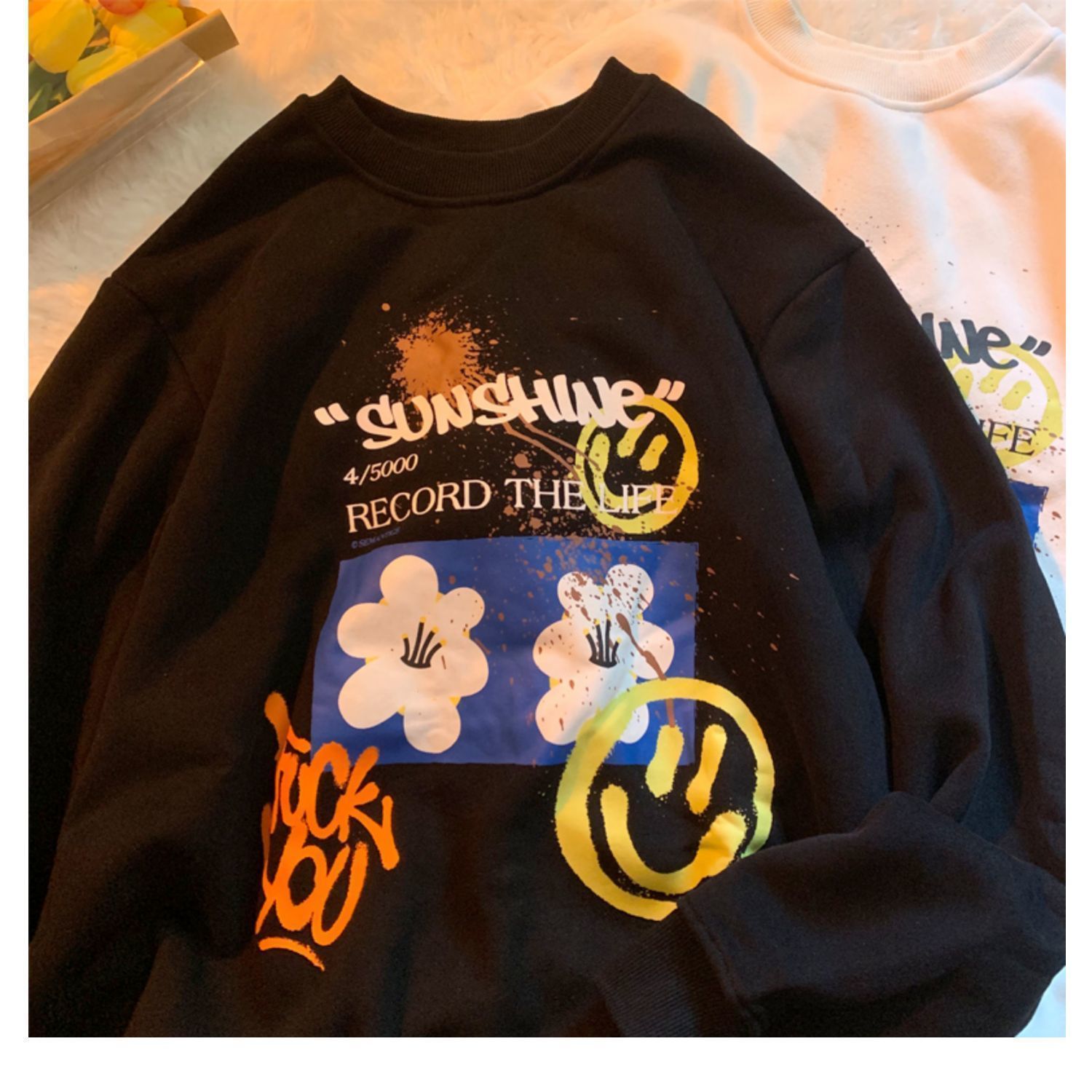 Men's Hoodies Sweatshirts Men Winter Plus Velvet Thick Round Neck Sweatshirt Harajuku Size Students Trend Male And Female Couples Joker 220929