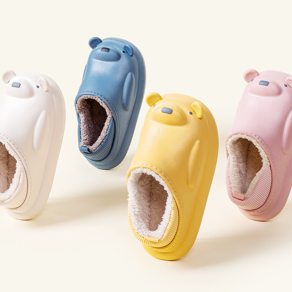 Slipper Children Winter Soft Plush Fluffy s For Home Kid Girl Boy Flat Shoes Woman Warm Room Cute Bear House Fur Indoor 220928