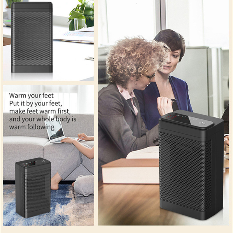 Adjustable Portable Space Heaters 1500W PTC Ceramic Electric Heater with Digital Thermostat Quiet Small Heater Fast Safety Heating for Office Home Ind