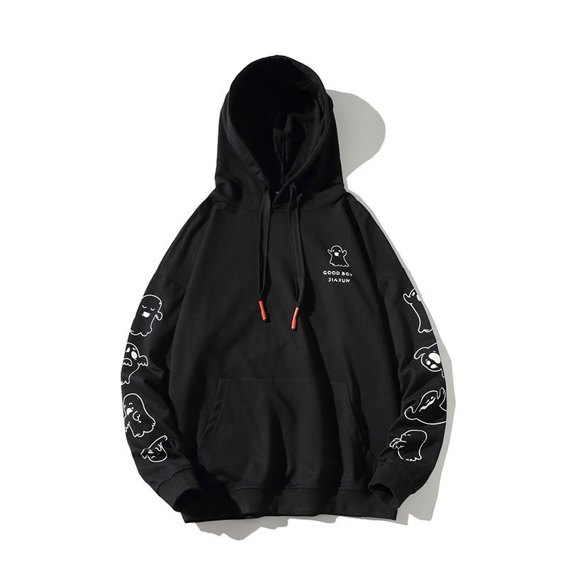 Men's Hoodies Sweatshirts Autumn Spring Fashion Black White Men'S Hip Hop Long Sleeve Pullover Clothes 220929