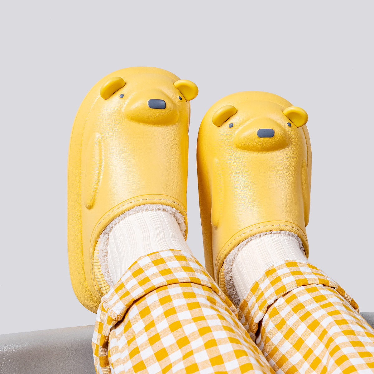 Slipper Children Winter Soft Plush Fluffy s For Home Kid Girl Boy Flat Shoes Woman Warm Room Cute Bear House Fur Indoor 220928