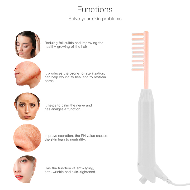 High Frequency Machine Electrode Glass Tube Wand Electrotherapy Skin Tightening Acne Spot Wrinkles Remover Beauty Tools 220428