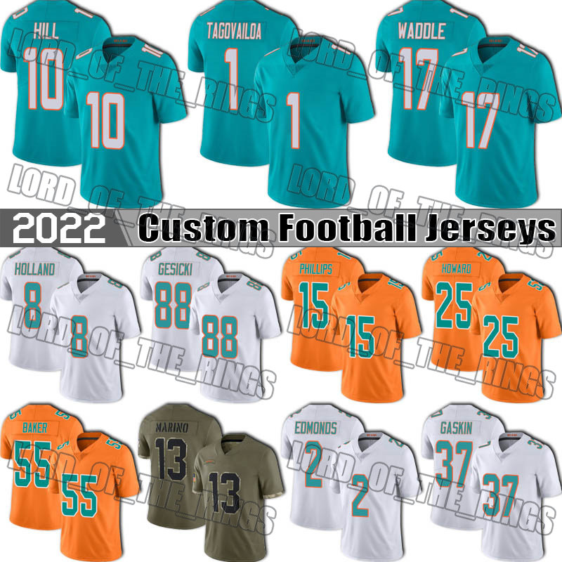 10 Tyreek Hill Tua Tagovailoa Football Jerseys Jaylen Waddle Mike Gesicki Jevon Holland Miami Dolphins Jersey Chase Edmonds Jaelan Phillips Xavien Howard Baker, Man custom jersey (ht)
10 Tyreek Hill Tua Tagovailoa Football Jerseys Jaylen Waddle Mike Gesicki Jevon Holland Miami Dolphins Jersey Chase Edmonds Jaelan Phillips Xavien Howard Baker, Man custom jersey (ht)