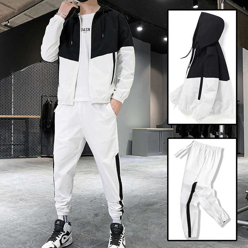 Men's Tracksuits Autumn Sports Suit Men Jacket and Trousers Two Piece Set Casual Running Suit Mens Outfit Set 2022 Fashion Men's Joggers Set