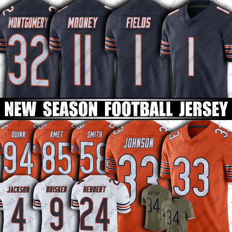 1 Justin Fields Khalil Herbert Jersey Football Chicago Bears Darnell Mooney David Montgomery Cole Kmet Eddie Jackson Jerseys Jaquan Brisker Cairo Santos Payton, Youth custom jersey (xd)
1 Justin Fields Khalil Herbert Jersey Football Chicago Bears Darnell Mooney David Montgomery Cole Kmet Eddie Jackson Jerseys Jaquan Brisker Cairo Santos Payton, Youth custom jersey (xd)