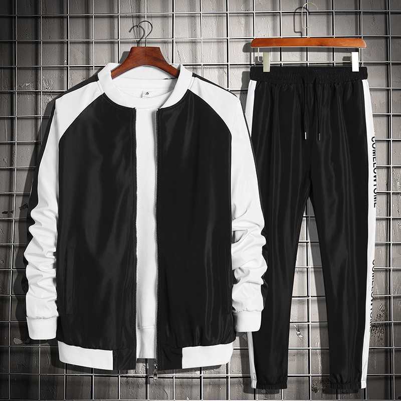 Men's Tracksuits Pakaian Olahraga Pria Baru Musim Semi Musim Gugur Pakaian Olahraga Kualitas Tinggi Jaket Celana Potong Set Pakaian Olahraga Pria