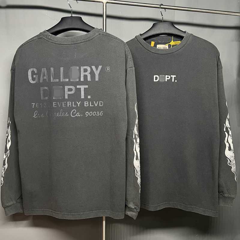 Galleries Dept Designer t Shirt Pullover Lamar Letter Flame Print Long Sleeve T-shirt High Street Fashion Brand Women' BWC4, White 
Galleries Dept Designer t Shirt Pullover Lamar Letter Flame Print Long Sleeve T-shirt High Street Fashion Brand Women' BWC4, White