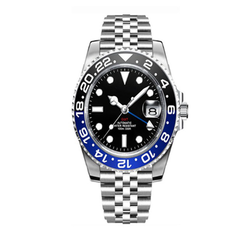 40mm GMT Men's Mechanical Watches 100M Waterproof Top Brand Ceramic Sapphire Glass Stainless Steel Business Automatic Men Watch, A003
40mm GMT Men's Mechanical Watches 100M Waterproof Top Brand Ceramic Sapphire Glass Stainless Steel Business Automatic Men Watch, A003