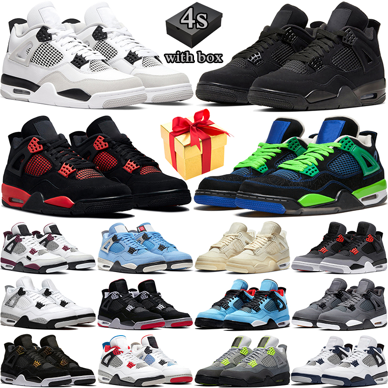 4s Basketball Shoes Men Women 4 Military Black Sail University Blue Black Cat Infrared Fire Red Thunder Royalty Neon Bred Mens Outdoor Trainer, # 37
4s Basketball Shoes Men Women 4 Military Black Sail University Blue Black Cat Infrared Fire Red Thunder Royalty Neon Bred Mens Outdoor Trainer, # 37