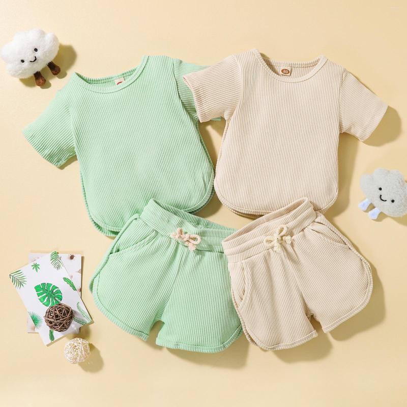 Clothing Sets 2Pcs Toddler Baby Girls Boys Summer Ribbed Outfit Solid Color Short Sleeve T-Shirt Drawstring Shorts For 6M-4T, Green
Clothing Sets 2Pcs Toddler Baby Girls Boys Summer Ribbed Outfit Solid Color Short Sleeve T-Shirt Drawstring Shorts For 6M-4T, Green