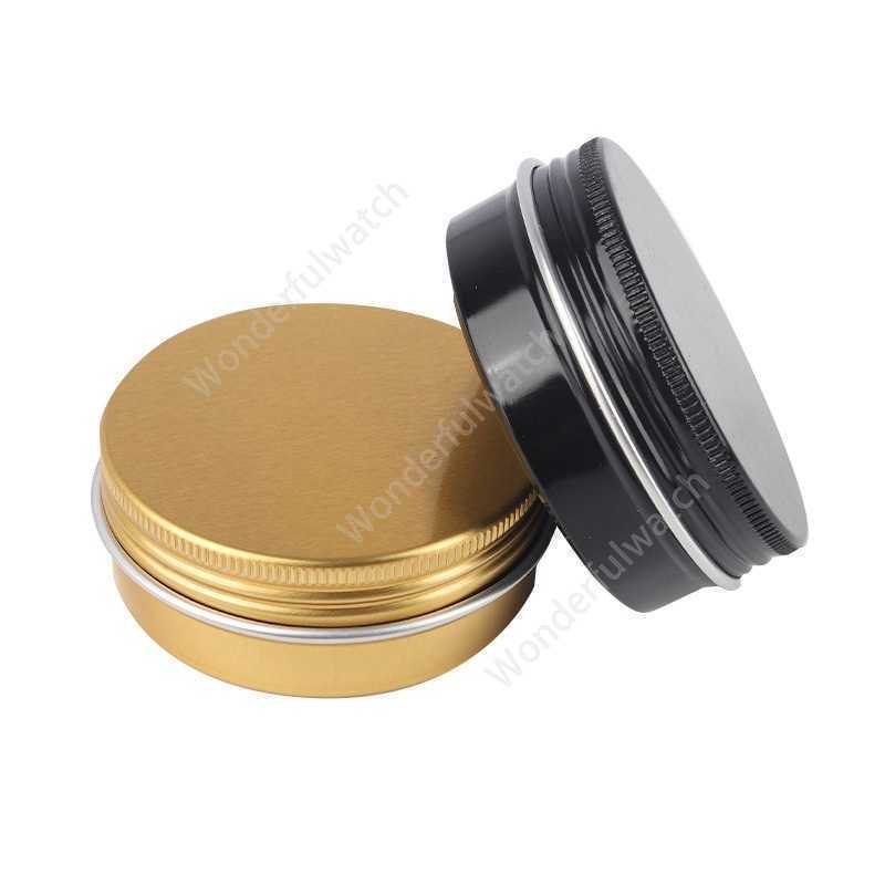 50g Metal Aluminium Bottle Tins Lip Balm Containers Empty Jars Screw Top Tin Cans White Gold Black Drop Delivery Packing Bottles 1152pcs DAW493
