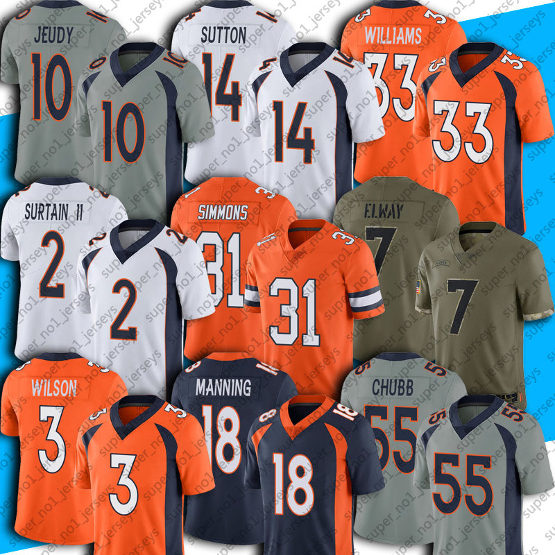 3 Russell Wilson Fiootball Jersey Broncos Courtland Sutton Jerry Jeudy Javonte Williams Jerseys Bradley Chubb Justin Simmons Patrick Surtain Josey Jewell, Man custom jersey (ym)
3 Russell Wilson Fiootball Jersey Broncos Courtland Sutton Jerry Jeudy Javonte Williams Jerseys Bradley Chubb Justin Simmons Patrick Surtain Josey Jewell, Man custom jersey (ym)