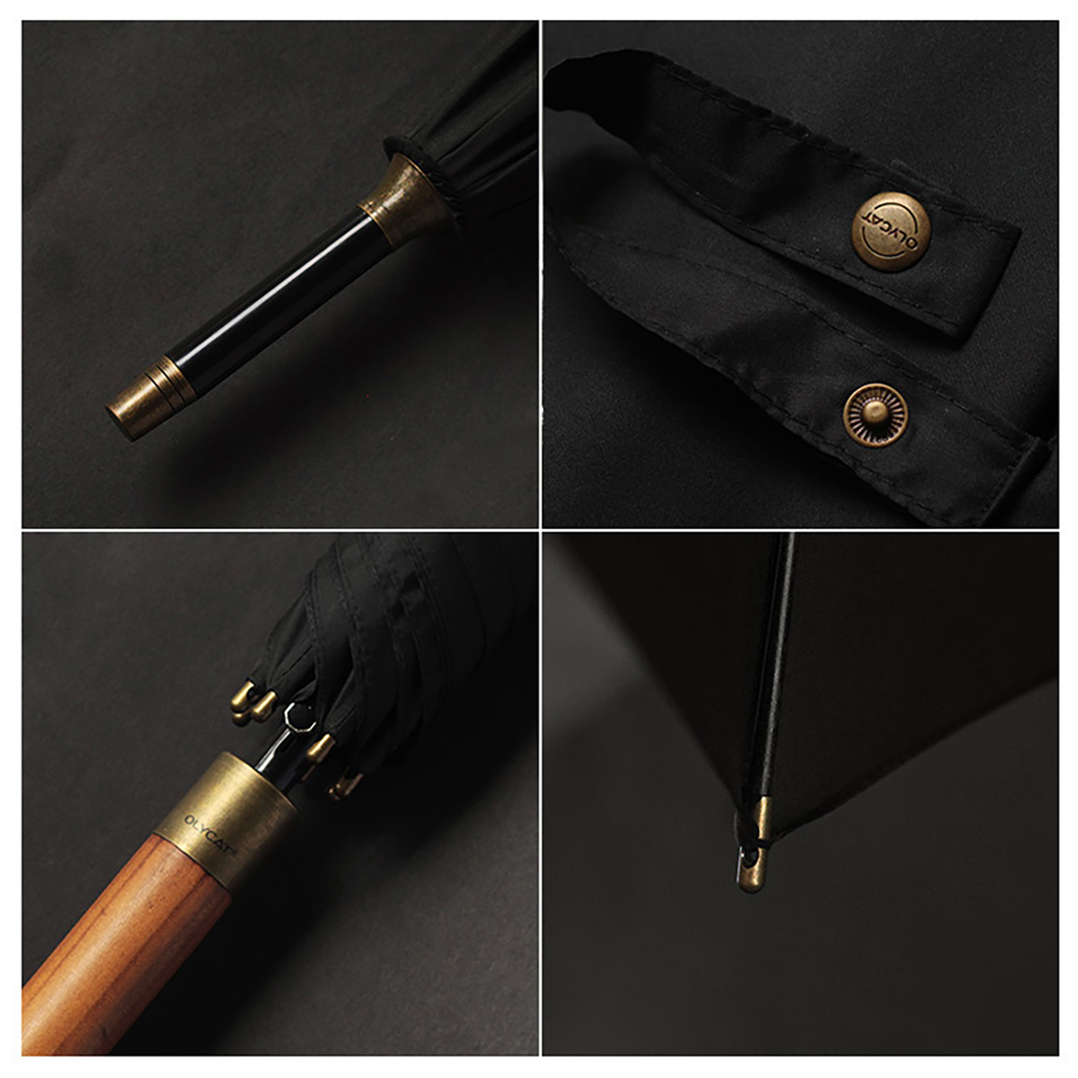 Umbrellas OLYCAT Wooden Long Men Business Vintage Big Golf Wind Resistant Simple Outdoor Travel Rain Women 220929