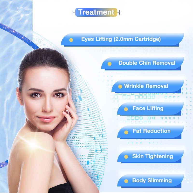 7D Hifu Machine Facial Other Beauty Equipment 11 Lines Hifu 25000 Shots Cartridge For Skin Lift Tighten