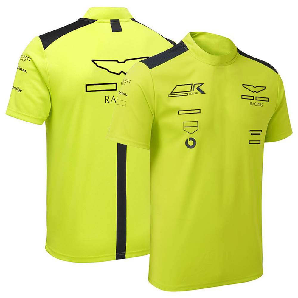 Official Team Same Driver T-Shirt Formula 1 Racing Polo Shirt Short Sleeve F1 Fans Summer Fashion Green Jersey T-shirt Custom d 985