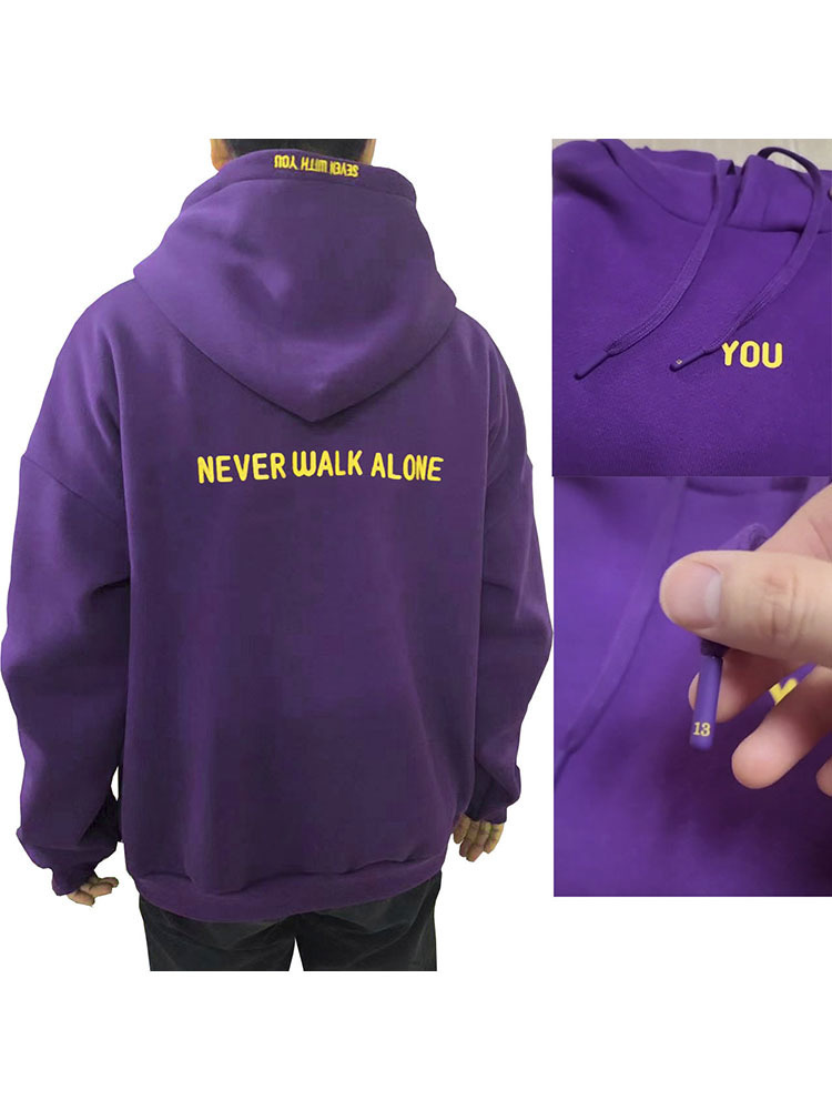 Women's Hoodies Sweatshirts Purple Jimin Hoodie Unisex Herbst Winter Lange Sweatshirts Tops Seven With You Oversize Sweatshirt 220928