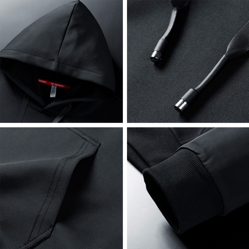 Men's Hoodies Sweatshirts Black Plus Size 5XL 6XL 7XL 8XL Long Sleeve Hooded Streetwear Male Spring Autumn Casual 220929