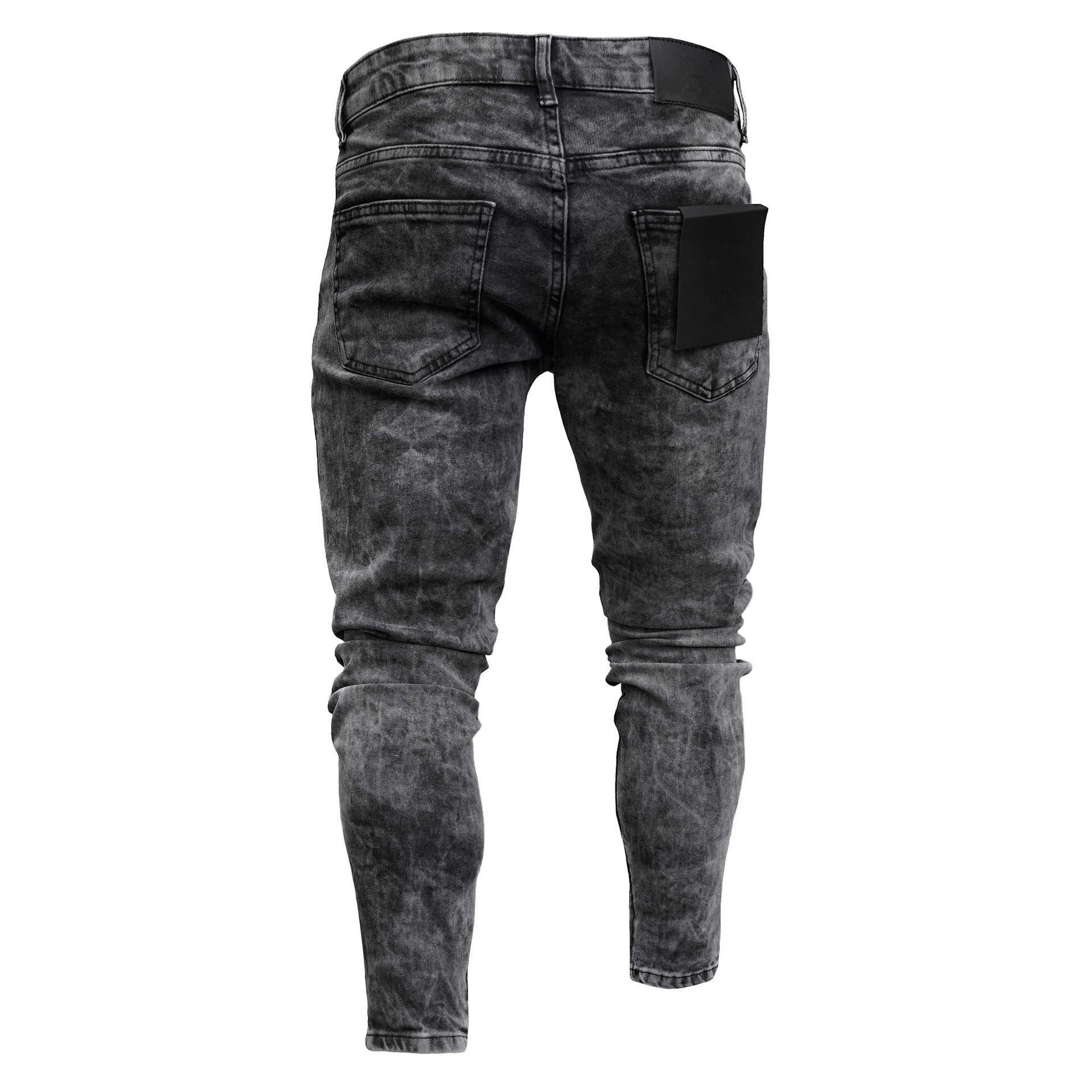 Mens Jeans Men Stretchy Ripped Skinny Biker Embroidery Print Jeans Destroyed Hole Taped Slim Fit Denim Scratched High Quality Jean 220929wtt