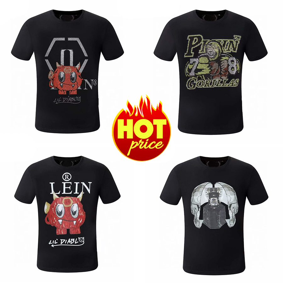 Luxury Designer Phillipp Rhinestone Men's T shirts 100% M-3XL White Black Pure Cotton Top Design
Luxury Designer Phillipp Rhinestone Men's T shirts 100% M-3XL White Black Pure Cotton Top Design