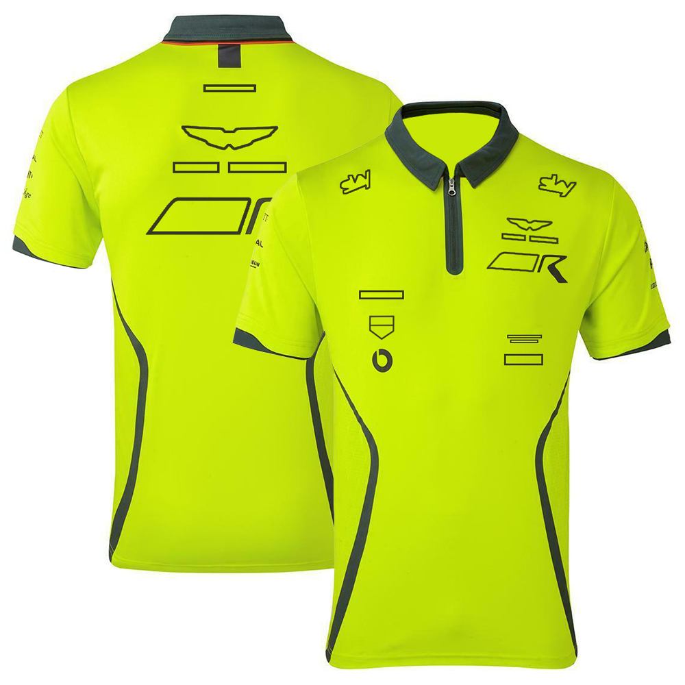 Official Team Same Driver T-Shirt Formula 1 Racing Polo Shirt Short Sleeve F1 Fans Summer Fashion Green Jersey T-shirt Custom d 985
