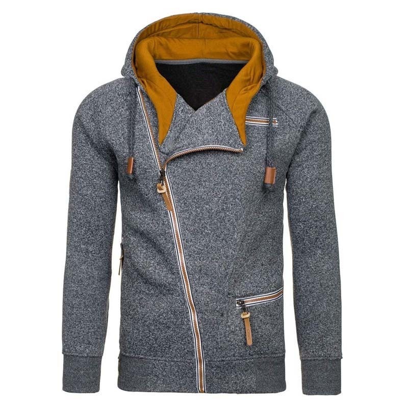 Men's Hoodies Sweatshirts Hoodie Autumn Casual Solid Long Sleeve s Slim Zipper Hoody Sweatshirt Hooded Streetwear 220929