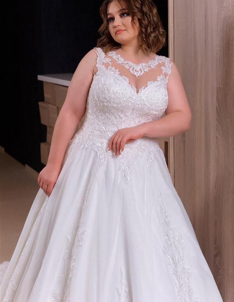 Plus Size Bridal Gown Bohemian Wedding Dresses V Neck Appliqued Sleeveless Beach Ruffle Sweep Train Custom Made Abiti Da Sposa Vestido De Novia