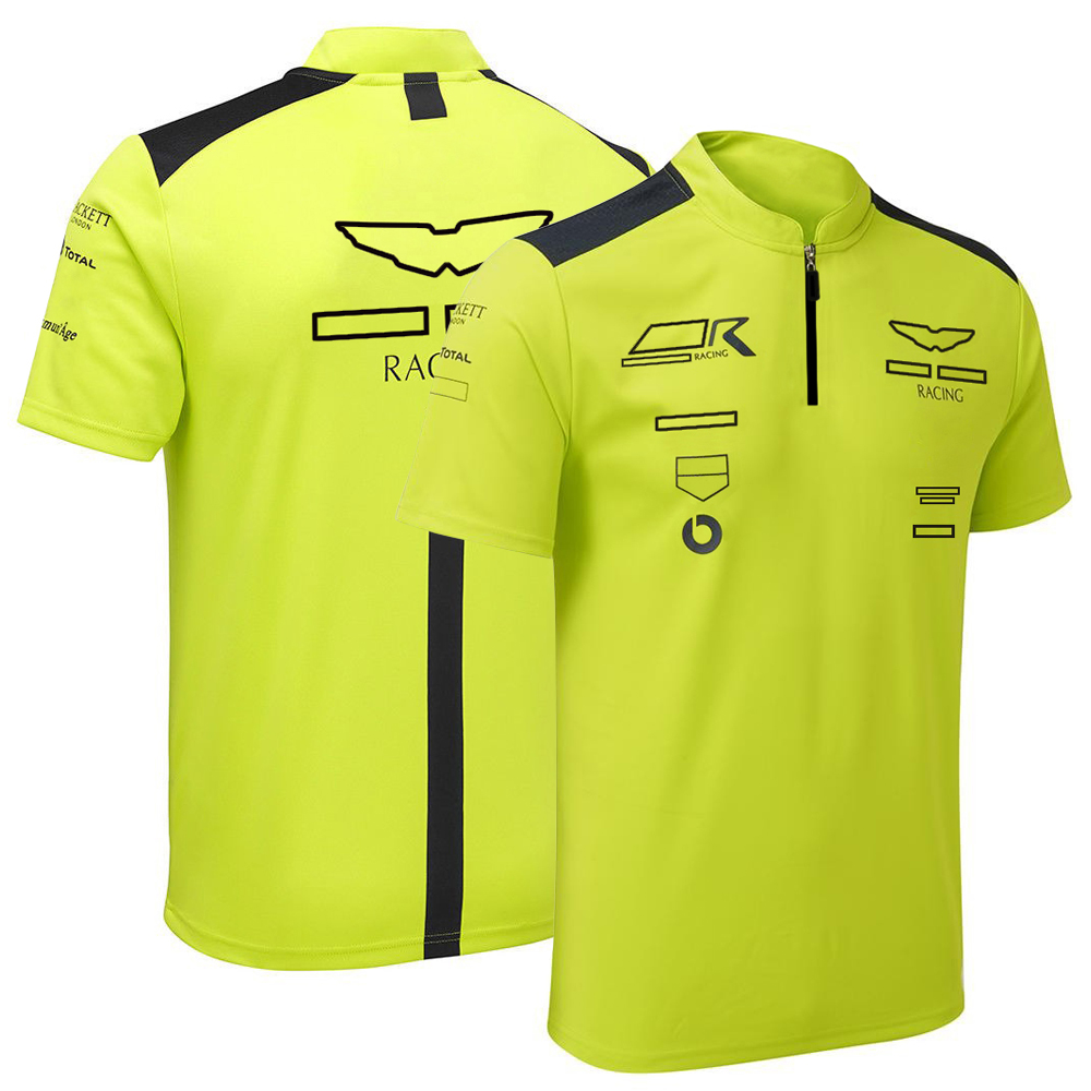 Official Team Same Driver T-Shirt Formula 1 Racing Polo Shirt Short Sleeve F1 Fans Summer Fashion Green Jersey T-shirt Custom d 985