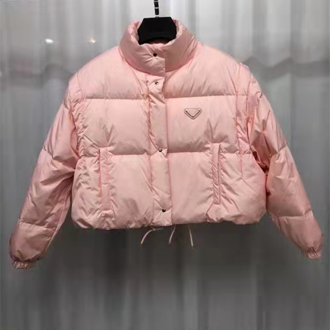 Women' Down Parkas Convertible Jacket For Women Designer Padded Short Coat Winter Detachable Sleeves 4KTZ