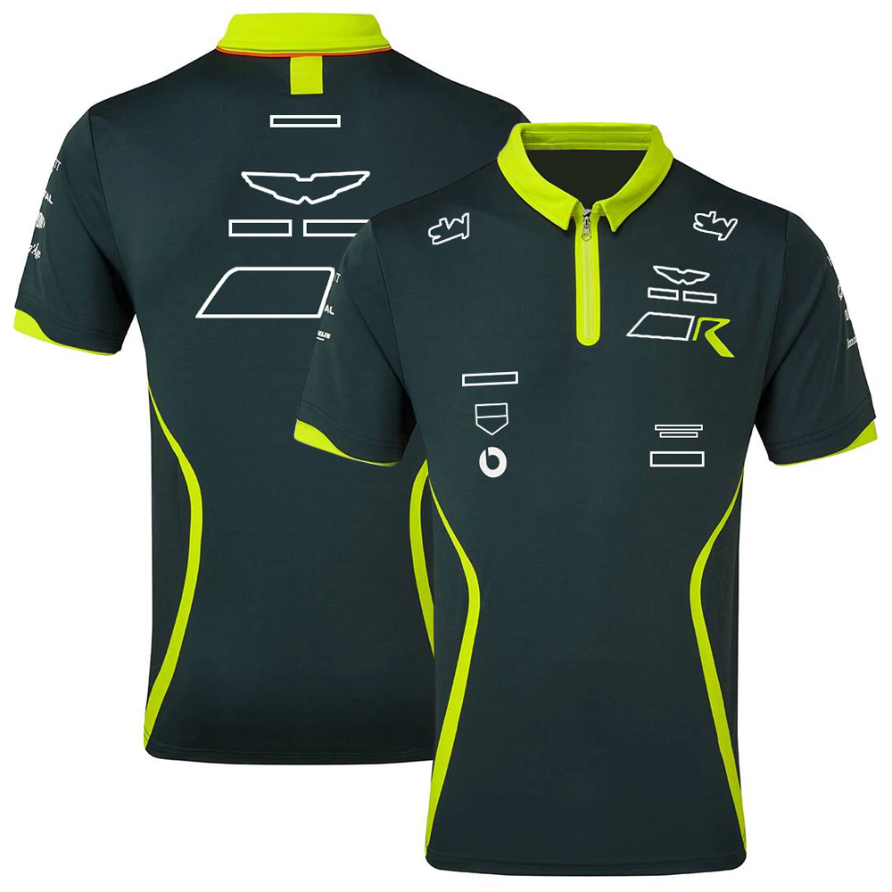 Official Team Same Driver T-Shirt Formula 1 Racing Polo Shirt Short Sleeve F1 Fans Summer Fashion Green Jersey T-shirt Custom d 985