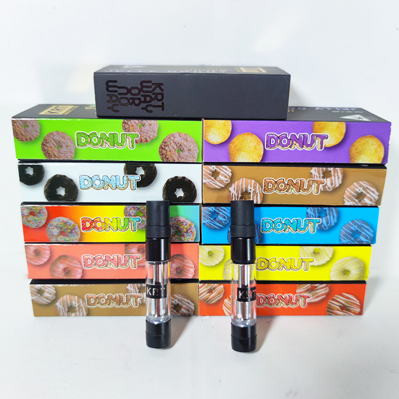 Krt Donut Vape Cartridges Thick Oil Cartridge Black Color Carts Ceramic Coil 0.8Ml/1Ml E Cigarette Empty Atomizer 510 Thread 10 Strains Atomizers With New Pink Package
Krt Donut Vape Cartridges Thick Oil Cartridge Black Color Carts Ceramic Coil 0.8Ml/1Ml E Cigarette Empty Atomizer 510 Thread 10 Strains Atomizers With New Pink Package