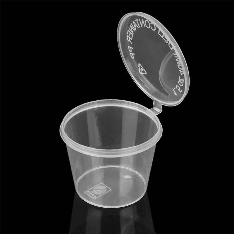 Storage Bottles Jars 100Pcs Disposable Sauce Cup Takeaway Food Containers Box With Hinged Lids Pigment Paint Plastic Palette 25/30/40ml 220930
