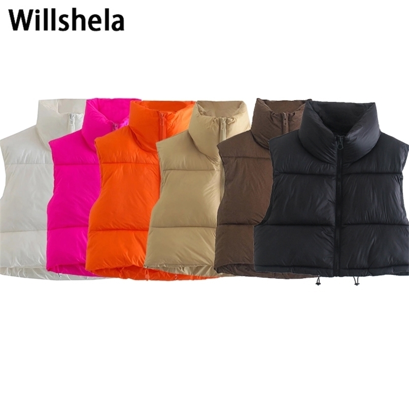 Women's Vests Willshela Women Fashion High Neck Cropped Waistcoat Puff Vest Casual Woman Sleeveless Jacket Chic Lady Winter Warm Outfits 220930, Green
Women's Vests Willshela Women Fashion High Neck Cropped Waistcoat Puff Vest Casual Woman Sleeveless Jacket Chic Lady Winter Warm Outfits 220930, Green