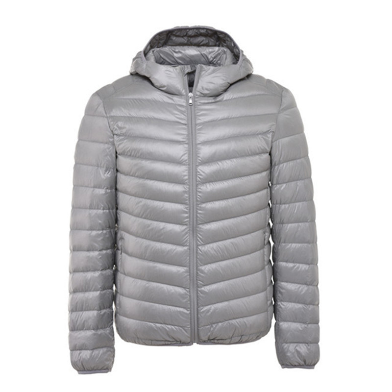 Men's Down Parkas Fashion Boutique Solid Color Warm Mens Casual Hooded White Duck Down Jacket Thin and Light Men's Down Coats 220929
