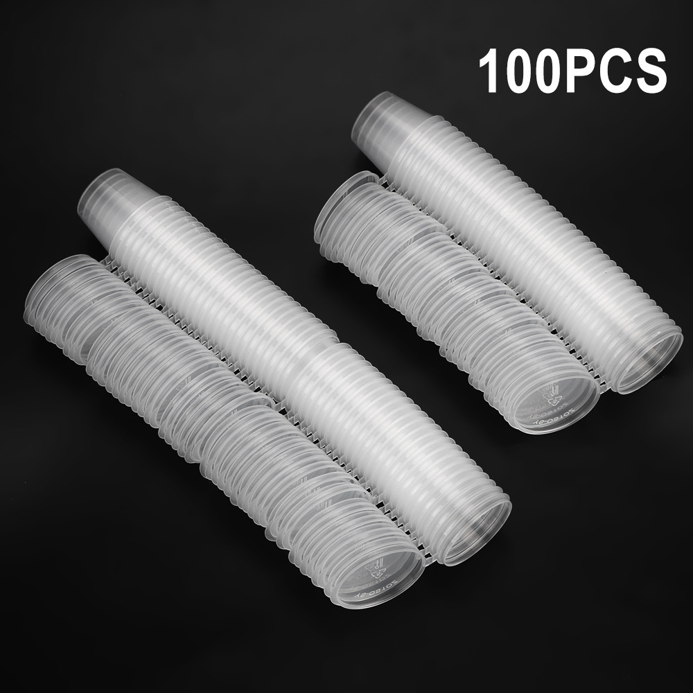 Storage Bottles Jars Wholesale 100pcs Disposable Clear Plastic Sauce Pot 30ml Chutney Cups Slime Container Box With Lids Kitchen Organizer 220930 - view 4