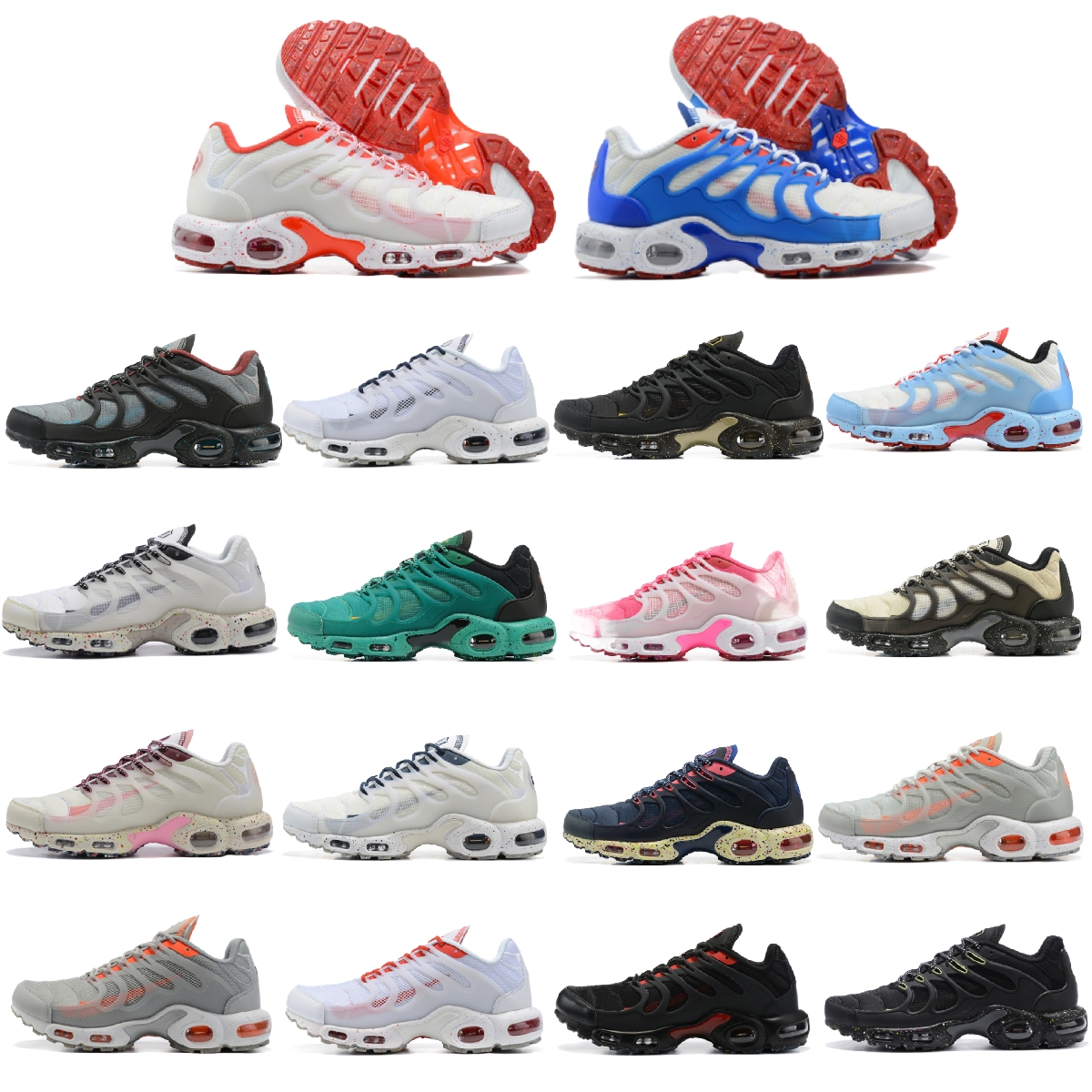TN Terrascape Plus Men Running shoes Triple White Black Royal blue Jade Orange Pink Green Blue Gold Cherry tns mens trainers Outdoor Sports Sneakers, #1
TN Terrascape Plus Men Running shoes Triple White Black Royal blue Jade Orange Pink Green Blue Gold Cherry tns mens trainers Outdoor Sports Sneakers, #1