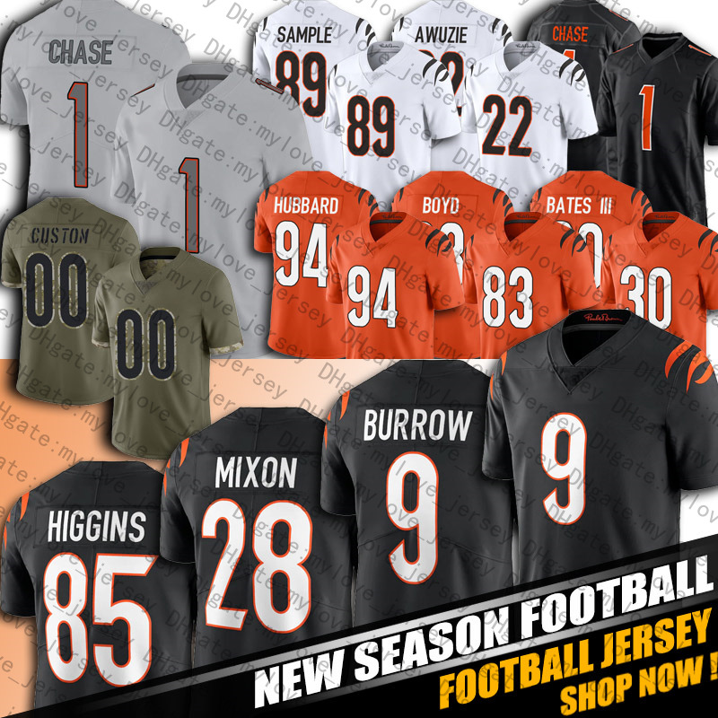 9 Joe Burrow Mixon Jersey Football Cincinnati Bengals JaMarr Chase Tee Higgins Tyler Boyd Jerseys Germaine Pratt Jessie Bates III Logan Wilson McPherson Vonn Bell, Woman custom jersey (mh)
9 Joe Burrow Mixon Jersey Football Cincinnati Bengals JaMarr Chase Tee Higgins Tyler Boyd Jerseys Germaine Pratt Jessie Bates III Logan Wilson McPherson Vonn Bell, Woman custom jersey (mh)