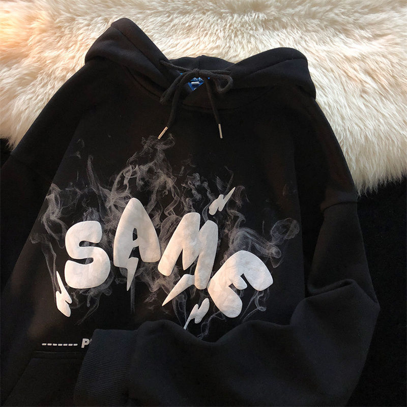Women's Hoodies Sweatshirts 3D Letter Printing Sweatshirt Hoodie Sweater Velvet Couple Wear Ins Outer Wearsweatshirt s clothing 220930