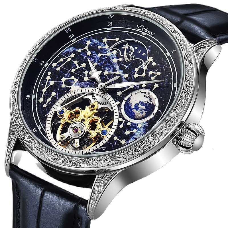 Watch Galaxy Full-automatic Men's Mechanical Earth Moon Phase Function Powerful Luminous Waterproof Male Flywheel, 6031 steel strip
Watch Galaxy Full-automatic Men's Mechanical Earth Moon Phase Function Powerful Luminous Waterproof Male Flywheel, 6031 steel strip