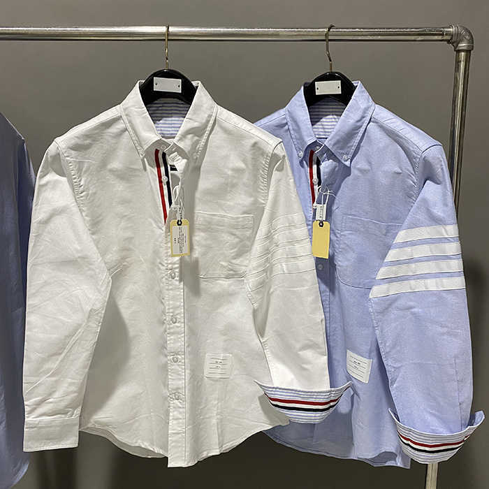 New Fashion Tb Thom Brand Casual Shirts Men Slim White Long Sleeve Striped Formal Spring Autumn Oxford Solid Clothing
New Fashion Tb Thom Brand Casual Shirts Men Slim White Long Sleeve Striped Formal Spring Autumn Oxford Solid Clothing