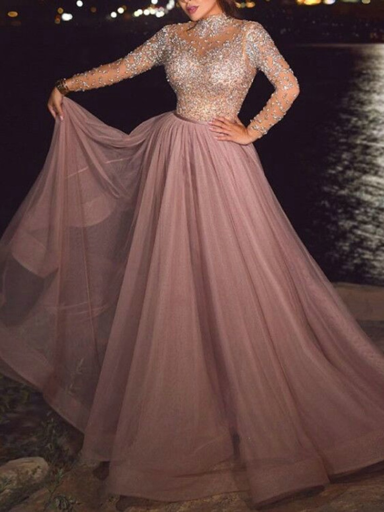 womens club dress sexy sparkly gown sequined chiffon seethrough evening party dresses elegant wedding clothes for women