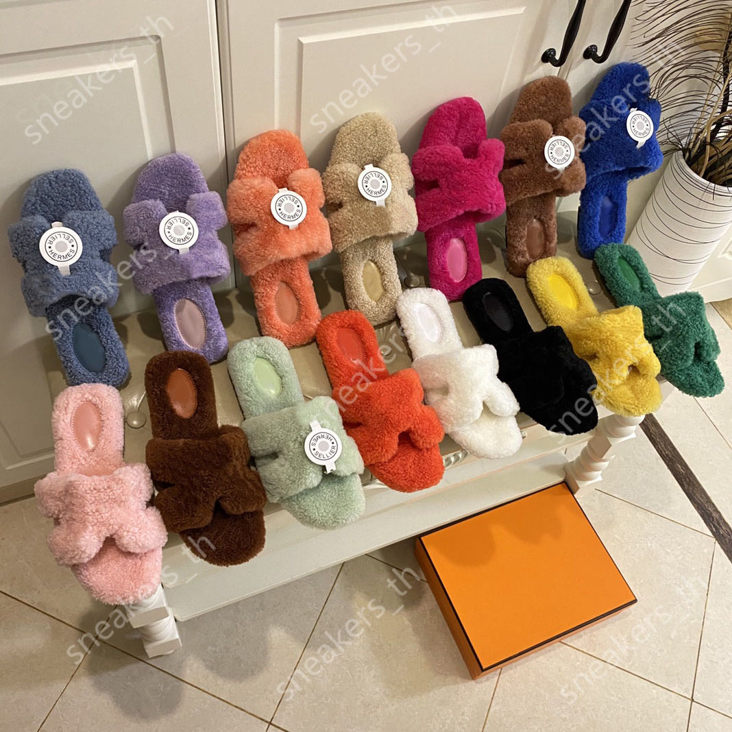 Designer Oran Slippers Luxury Lamb Wool Slipper Letter H Shoes Plush Autumn Winter Flat Bottom Sandal Solid Color Fur Fluffy Slippers Women Leisure Home Sandals
Designer Oran Slippers Luxury Lamb Wool Slipper Letter H Shoes Plush Autumn Winter Flat Bottom Sandal Solid Color Fur Fluffy Slippers Women Leisure Home Sandals