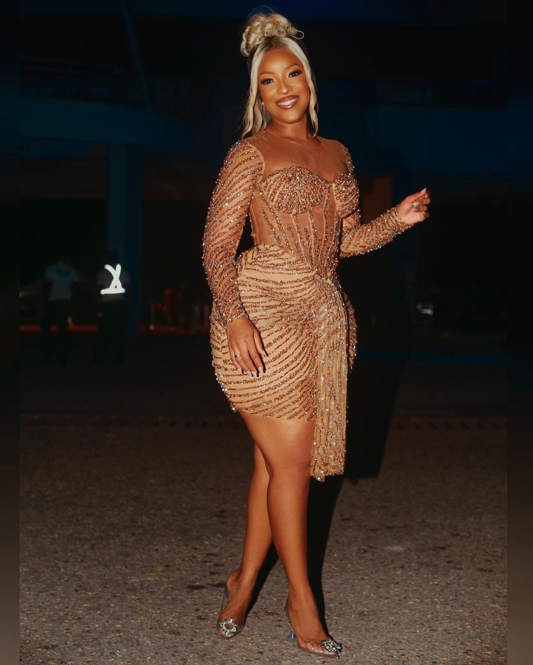 Arabic Aso Ebi Gold Sheath Prom Dresses Sequined Lace Sexy Evening Formal Party Second Reception Birthday Engagement Bridesmaid Gowns Dress ZJ154
