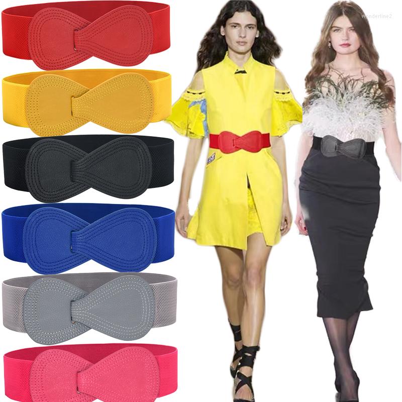 Belts Korean Waist Belt Lady Bow Waistbands Elastic Waistband Black White Yellow Wide Leather Corset Dress Women Accessory
Belts Korean Waist Belt Lady Bow Waistbands Elastic Waistband Black White Yellow Wide Leather Corset Dress Women Accessory