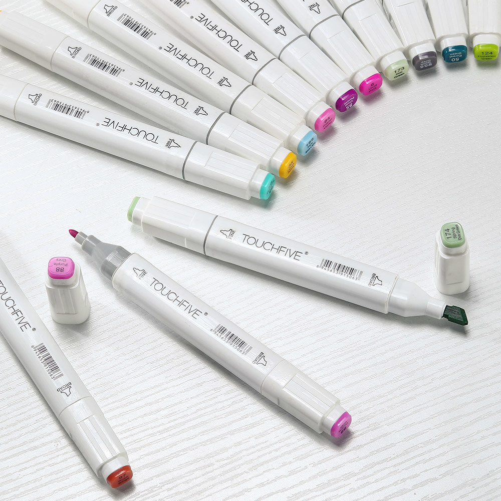 Markers 30/40/60/80/168 Colors Manga Sketching Alcohol Felt Dual Brush Pen Art School Supplies Drawing Set 220929