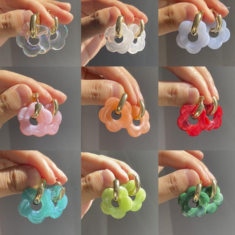 Hoop Earrings 2022 Colorful Flower Resin Acrylic Charms Earring Gold Color Circle Ear Buckle For Women Cute Gift Jewelry
Hoop Earrings 2022 Colorful Flower Resin Acrylic Charms Earring Gold Color Circle Ear Buckle For Women Cute Gift Jewelry