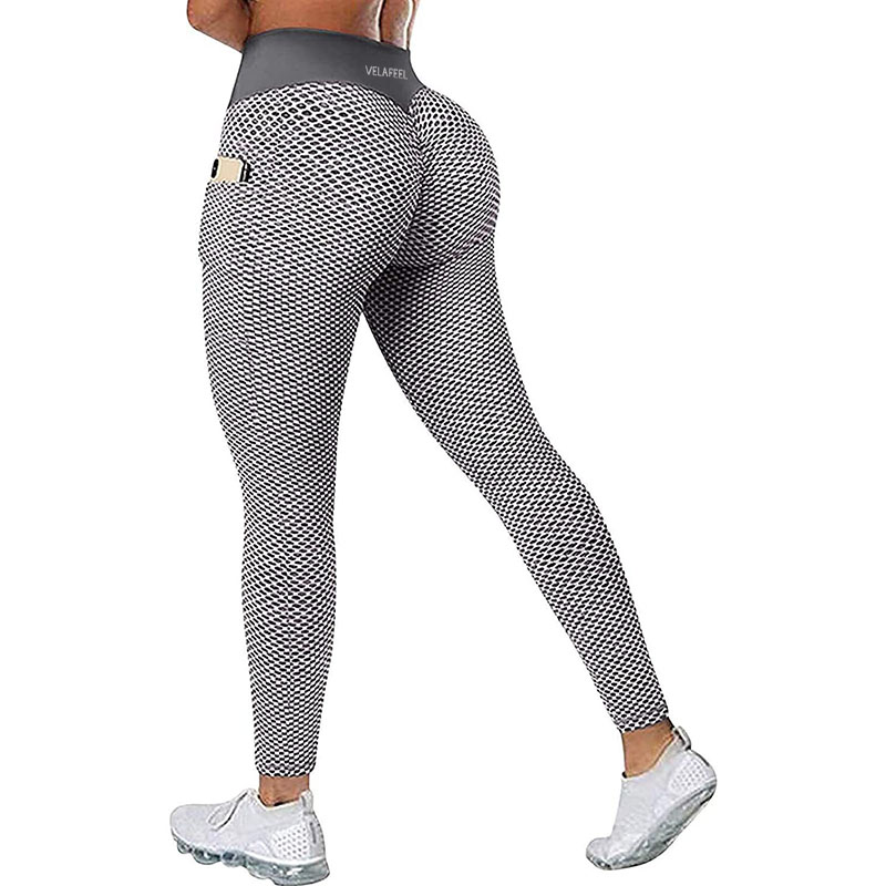 Women Yoga Pants Sports Leggings Sportswear pocket outfit Exercise Stretchy Fitness Gym Legging High Waist Seamless Push Up Pant VELAFEEL