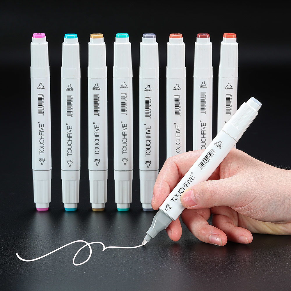 Markers 30/40/60/80/168 Colors Manga Sketching Alcohol Felt Dual Brush Pen Art School Supplies Drawing Set 220929