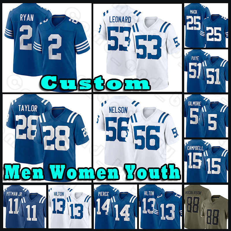 28 Jonathan Taylor Darius Leonard Quenton Nelson Football Jerseys Michael Pittman Jr Matt Ryan Kwity Paye Stephon Gilmore Colts Kenny Moore II Alec Pierce Ngakoue, Custom men(x m)
28 Jonathan Taylor Darius Leonard Quenton Nelson Football Jerseys Michael Pittman Jr Matt Ryan Kwity Paye Stephon Gilmore Colts Kenny Moore II Alec Pierce Ngakoue, Custom men(x m)