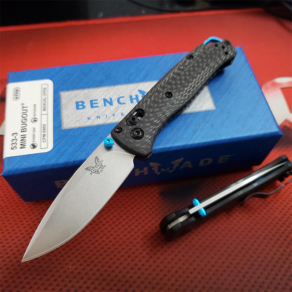 Benchmade 533 Bugout AXIS Folding Knife S90V Plain Blade Carbon Fiber Handles Pocket Tactical Knives Outdoor Camping Hunting EDC 533BK BM42 537 BM533 535 TOOLS
Benchmade 533 Bugout AXIS Folding Knife S90V Plain Blade Carbon Fiber Handles Pocket Tactical Knives Outdoor Camping Hunting EDC 533BK BM42 537 BM533 535 TOOLS